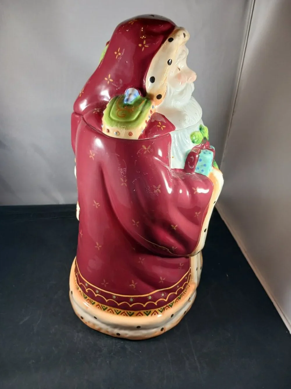 Vintage Cookie Jar Santa Claus With Lantern 12 Inches Tall